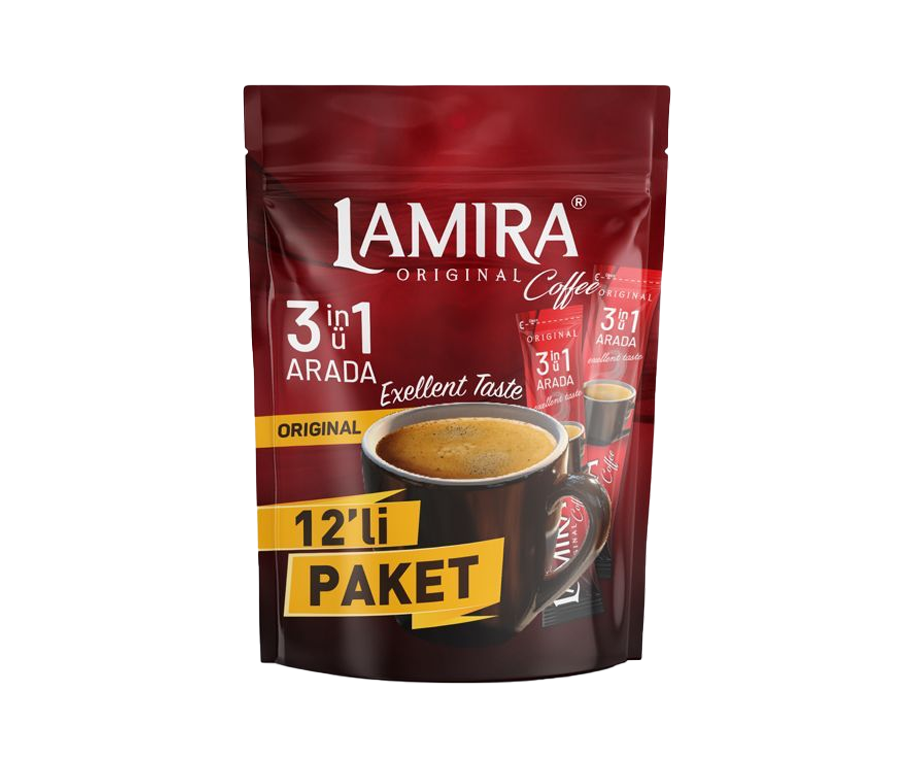 Lamira Orijinal Kahve 3ü1 Arada 18G*12li (Poşet)