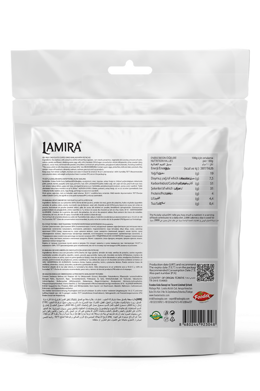 Lamira Sütlü Çikolata Kaplamalı Fıstıklı Baklava 80G