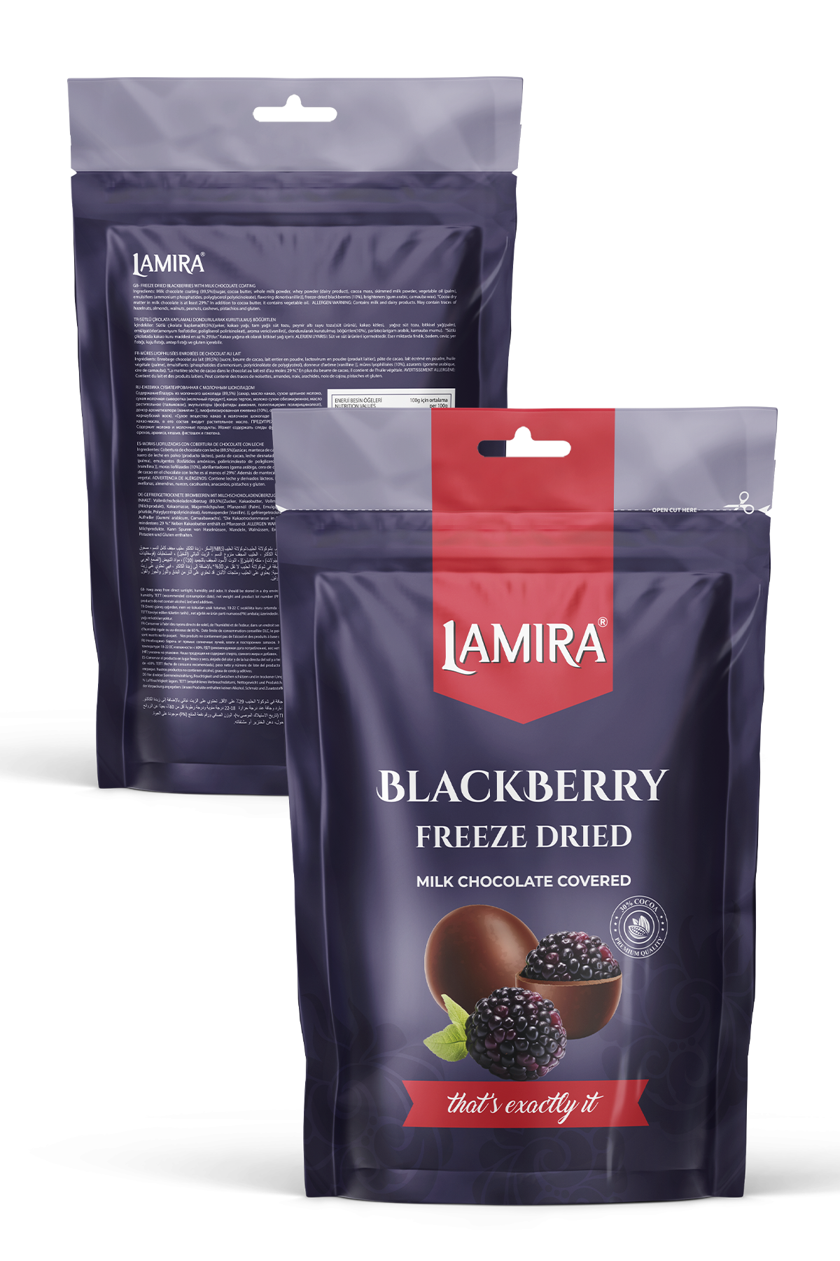 Lamira Freeze Dried Blackberry Milk Chocolate 80G