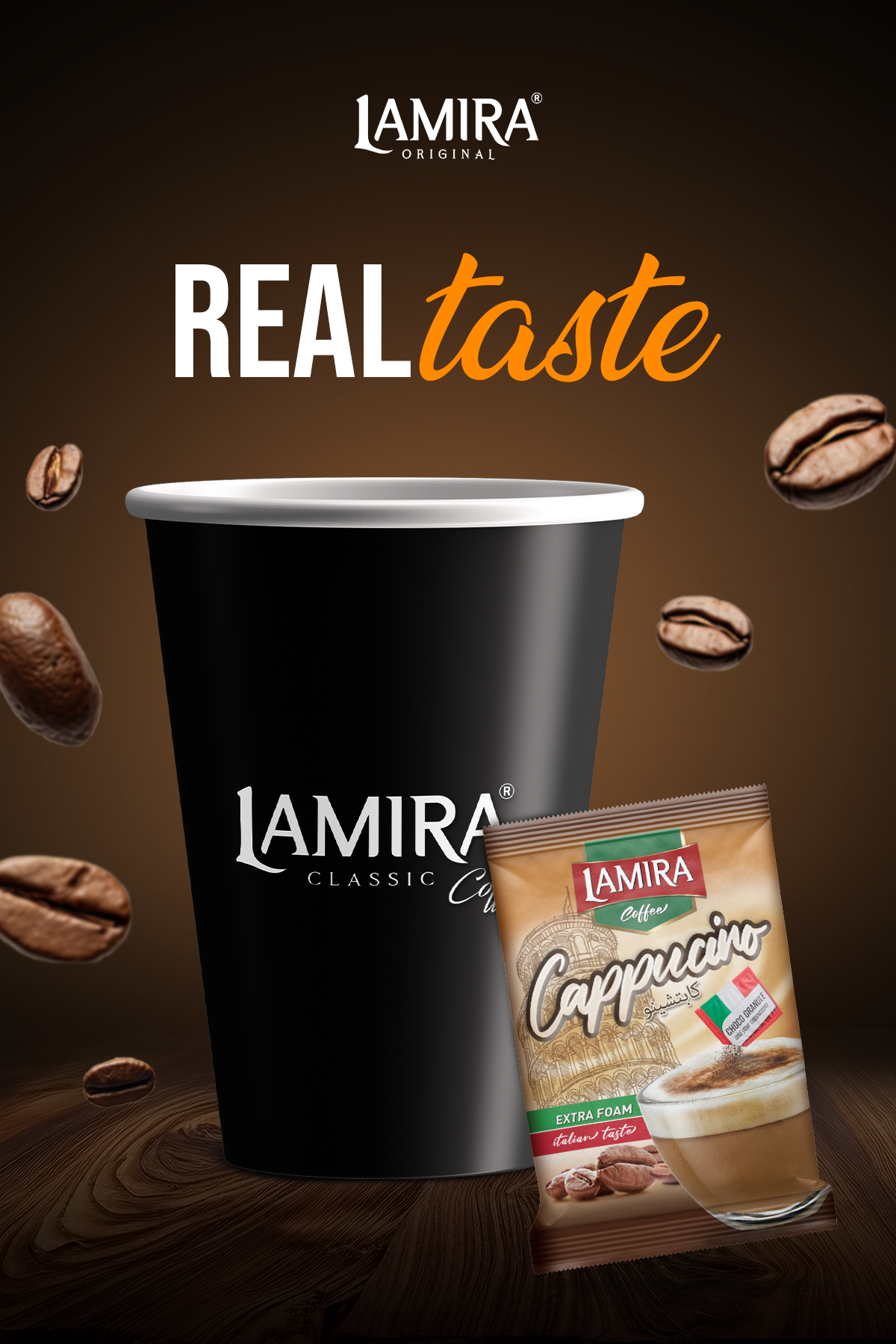 Lamira Cappucino Bol Köpüklü Çikolata Granüllü Aile Seti 25G