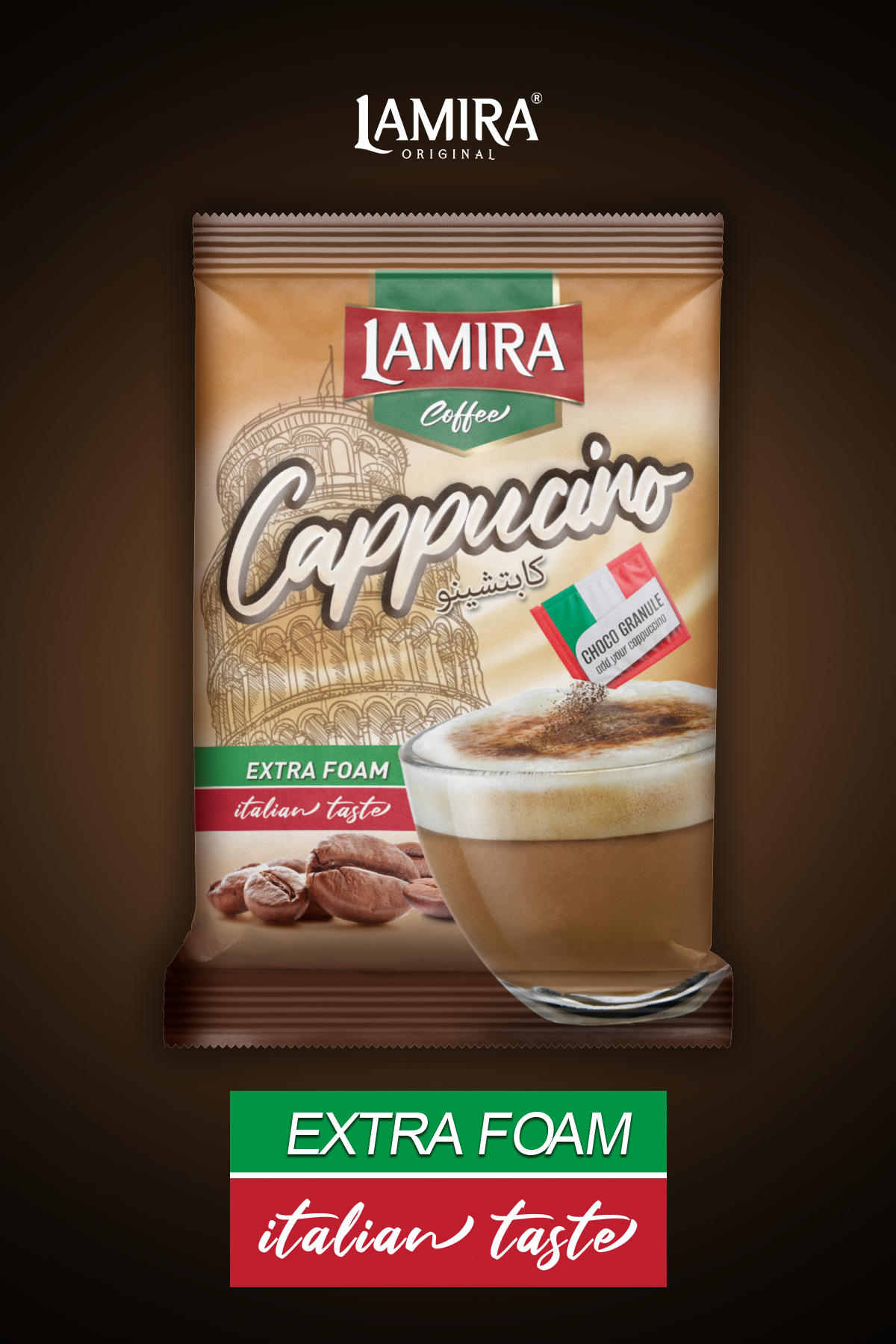 Lamira Cappucino Bol Köpüklü Çikolata Granüllü Aile Seti 25G