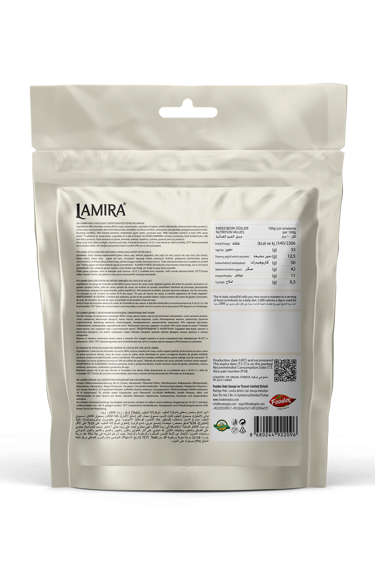 Lamira Fıstıklı Draje Kaplamalı Çikolata 70G