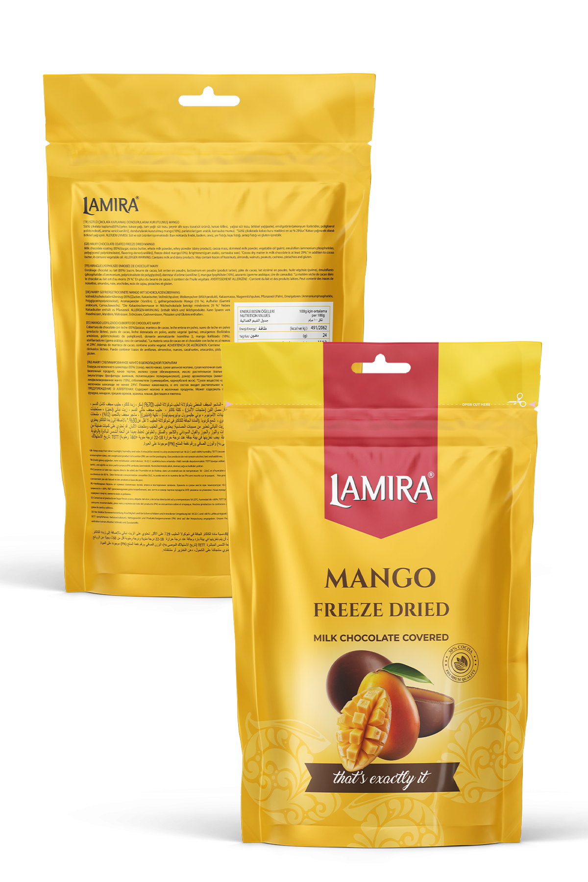 Lamira Sütlü Çikolata Kaplamalı Kurutulmuş Mango Draje 80G