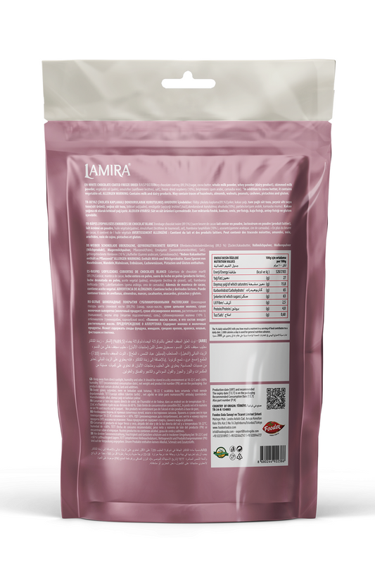 Lamira Beyaz Çikolata Kaplamalı Ahududu Draje 80G
