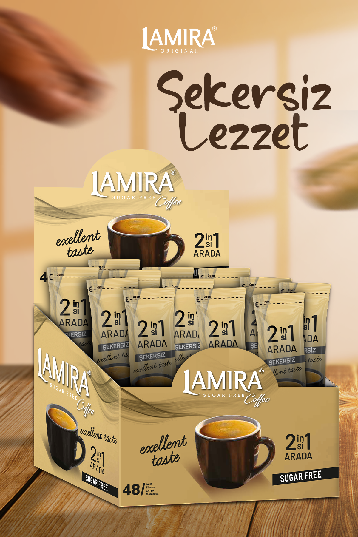 Lamira Kahve 2si1 Arada Şekersiz 12G (Kutu)