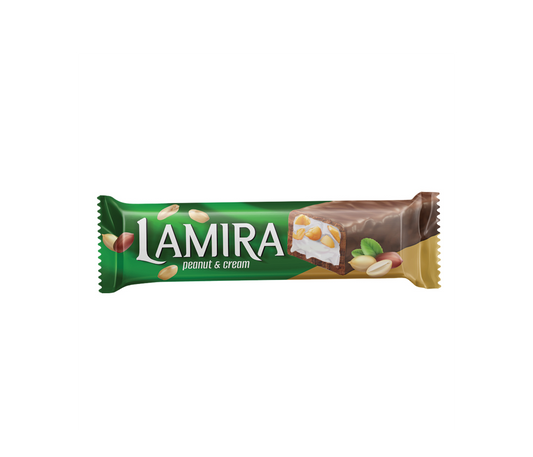 Lamira Yer Fıstıklı Çikolata Bar Yeşil Ambalaj 20G