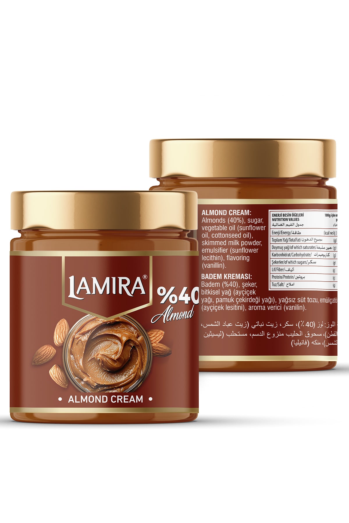 Lamira %40 Sürülebilir Badem Ezmesi 200G