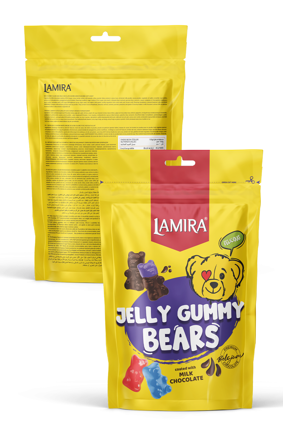 Lamira Bear Jöle Kaplamalı Çikolata 120G