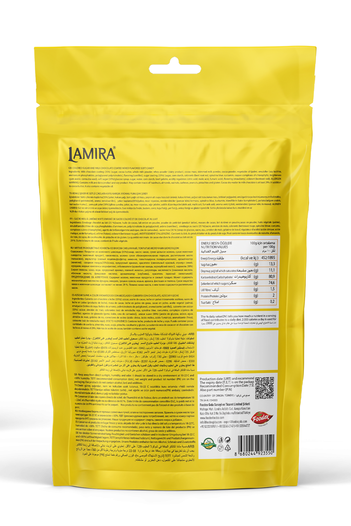 Lamira Bear Jöle Kaplamalı Çikolata 120G
