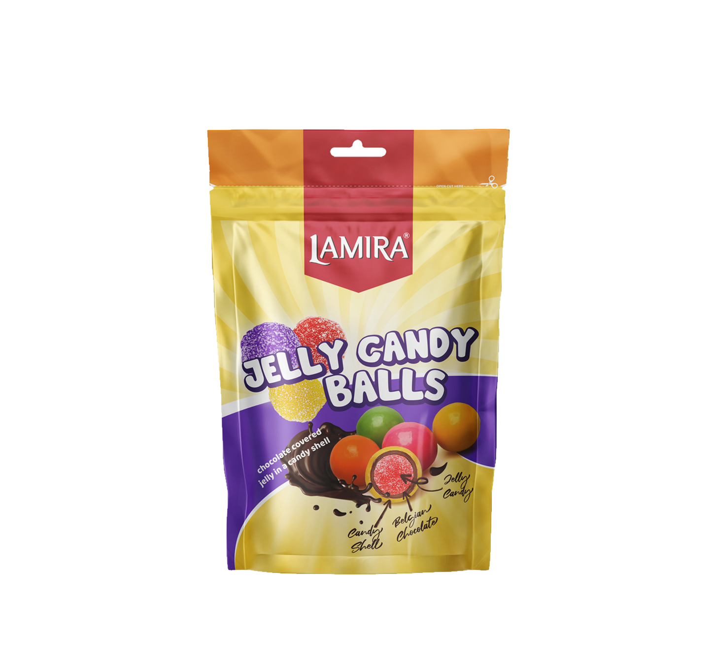 Lamira Çikolata Jelly Candy Balls Kaplamalı Jöle 120G