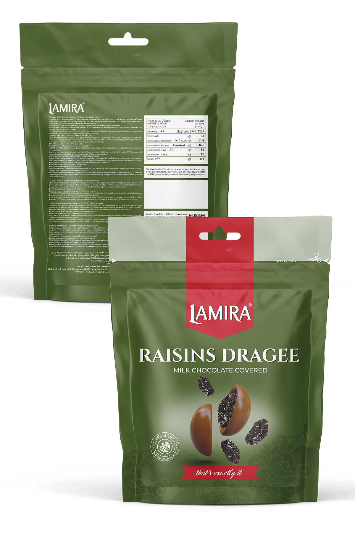 Lamira Sütlü Çikolata Kaplamalı Kuru Üzüm Draje 70G