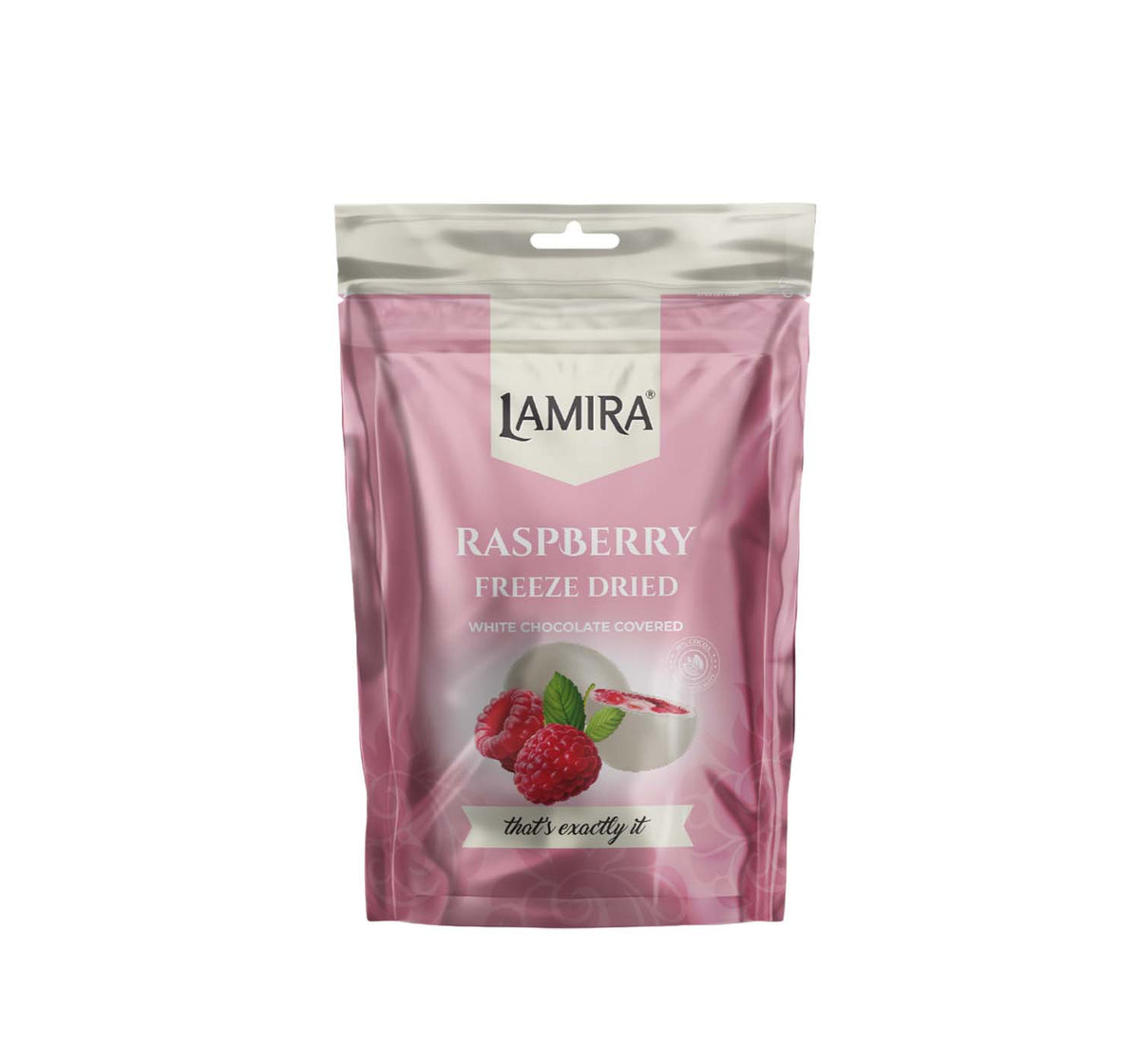 Candy Raspberry 80g Lamira White Chocolate Coated Raspberry Dragee 80G – Lamira Chocolate