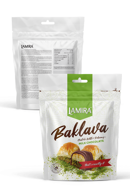Lamira Milk Chocolate Coated Pistachio Baklava 80G