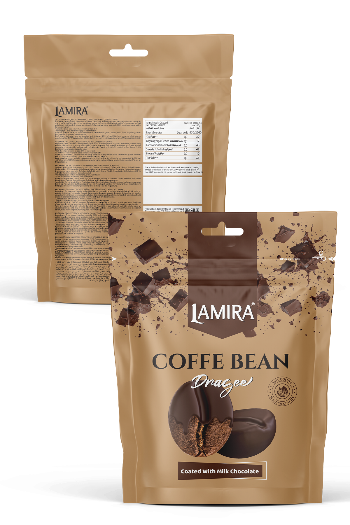 Lamira Sütlü Çikolata Kaplamalı Kahve Çekirdeği Draje 70G