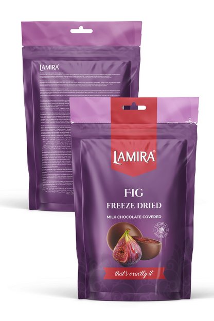 Lamira Dondurularak Kurutulmuş İncir Dilimli Sütlü Çikolata 80G