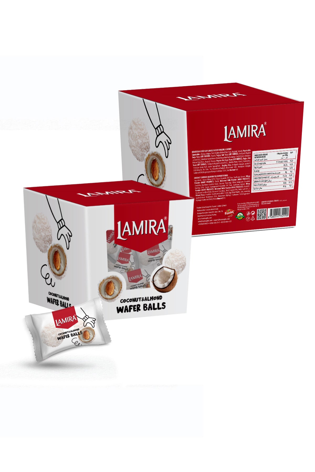 Lamira Bademli Hindistan Cevizli Gofret Topları 150G