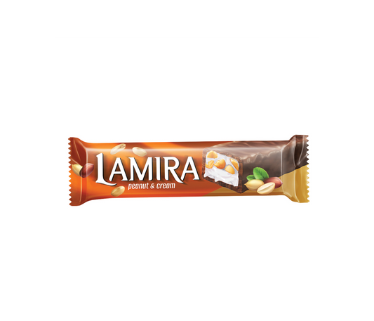 Lamira Yer Fıstıklı Çikolata Bar Turuncu Ambalaj 50G